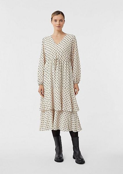 comma Midikleid Kleid Midi-Chiffonkleid mit Polka Dots günstig online kaufen