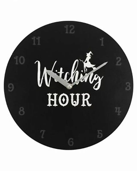 Witching Hour als Spooky Wanduhr 28cm als Geschenkidee Dekofiguren schwarz günstig online kaufen