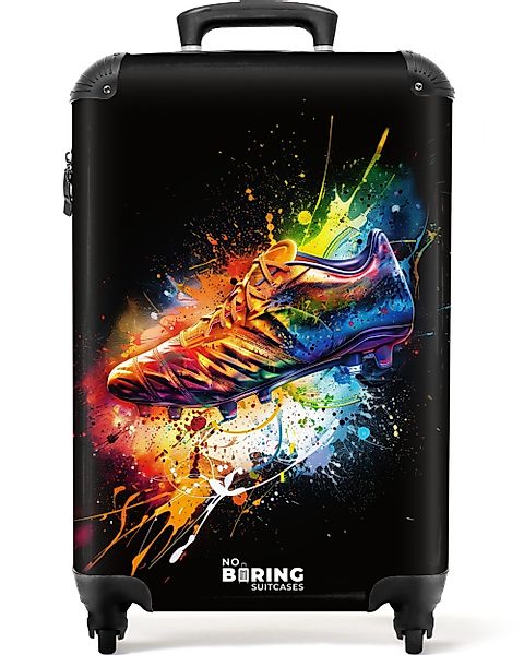 NoBoringSuitcases.com© Hartschalen-Trolley Bunter Fußballschuh 55x35x20cm, günstig online kaufen