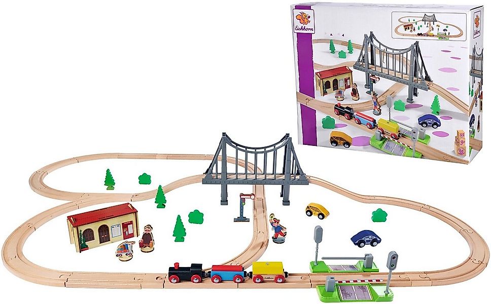 Eichhorn Spielzeug-Eisenbahn Bahnset mit Brücke, (Set, 55-tlg), FSC® - schü günstig online kaufen