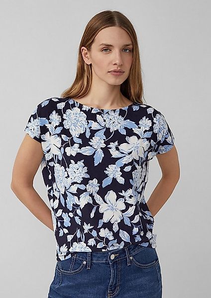 s.Oliver Kurzarmshirt T-Shirt Fließendes Jersey-Shirt mit überschnittenen S günstig online kaufen