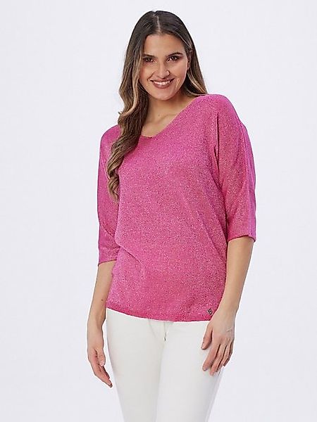 Christian Materne Strickpullover 3/4-Arm-Shirt Figurumspielend mit Lurexgar günstig online kaufen