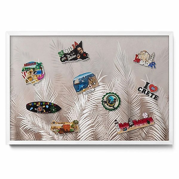 Tulup Magnettafel Wanddekoration Magnettafel bedruckt Natürliche BohoBlätte günstig online kaufen