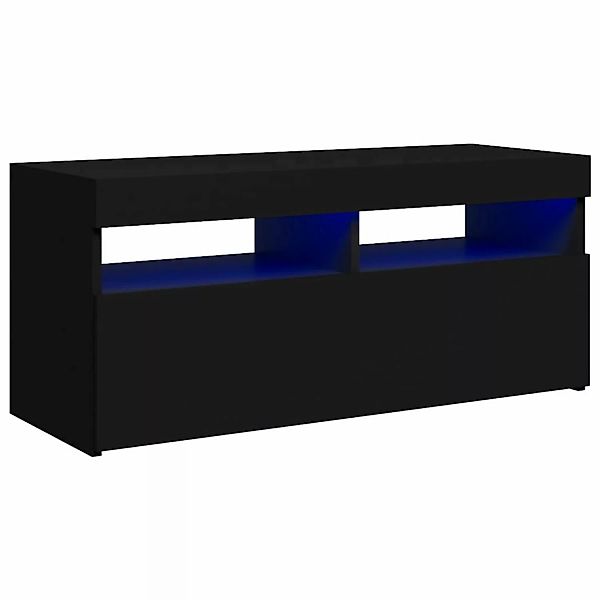 VidaXL TV-Schrank mit LED-Leuchten Schwarz 90x35x40 cm günstig online kaufen