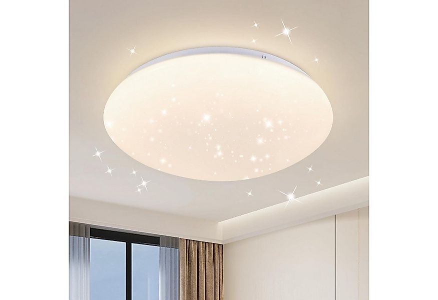 Nettlife LED Deckenleuchte Sternenhimmel Weiß Schlafzimmer Deckenlampe 12W günstig online kaufen