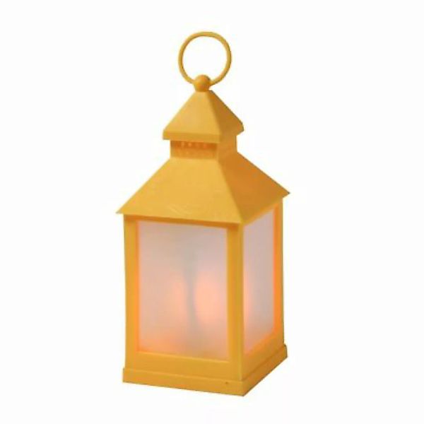 MARELIDA LED Laterne mit Flammeneffekt H: 24cm gelb günstig online kaufen
