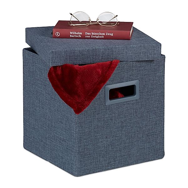 relaxdays Sitzhocker mit Stauraum & Griffe günstig online kaufen
