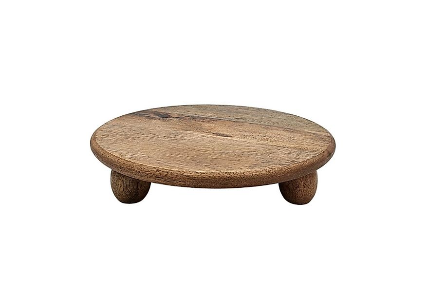 Meinposten Dekoteller Kerzentablett rund auf Füßen Kerzentablett Holztablet günstig online kaufen