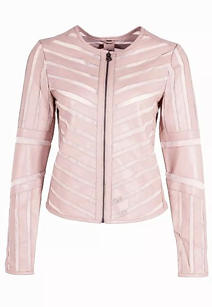 Gipsy Damen Lederjacke GGSuri in rose mit Mesh-Einsätzen günstig online kaufen