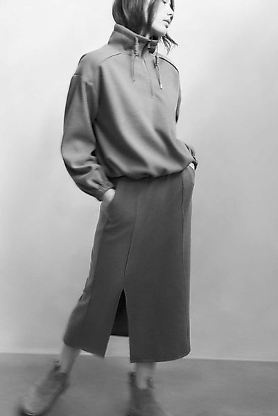 YAYA Sweatjacke Sweatshirt mit Ballonärmeln günstig online kaufen