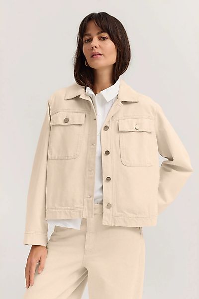 bugatti Jeansjacke "Loose Fit" aus Baumwolle mit Hemdkragen günstig online kaufen