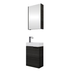 Planetmöbel Badmöbel-Set Badmöbel-Set 40cm mit Spiegelschrank günstig online kaufen