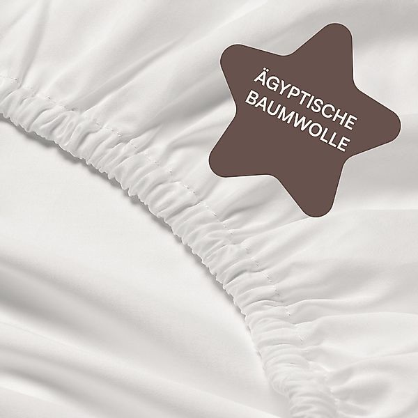 Amqua Spannbettlaken, Premium Mako Satin Spanntuch, günstig online kaufen