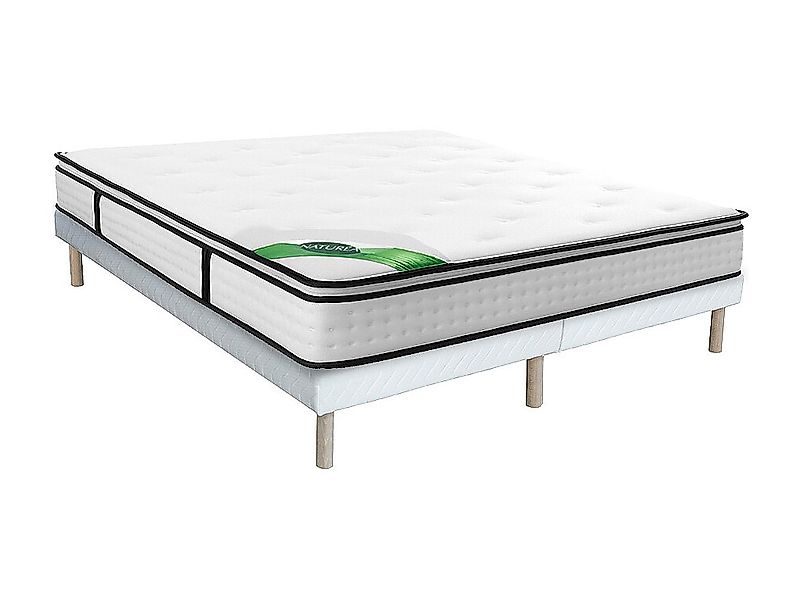 Set 180 x 200 cm - Boxspringbett + Taschenfederkernmatratze 7 Zonen mit int günstig online kaufen