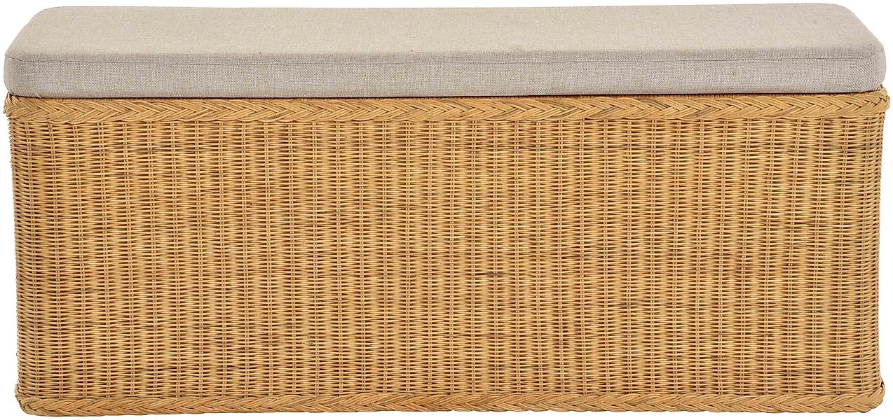 Krines Home Sitztruhe Breiter Rattan Wäschekorb günstig online kaufen