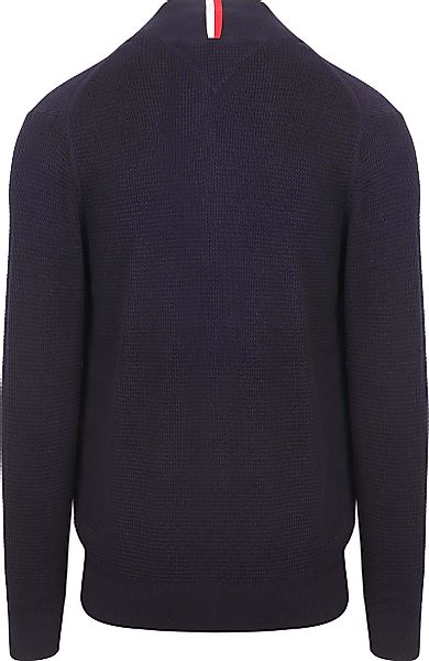 Tommy Hilfiger Strickjacke Struktur Navy  - Größe M günstig online kaufen