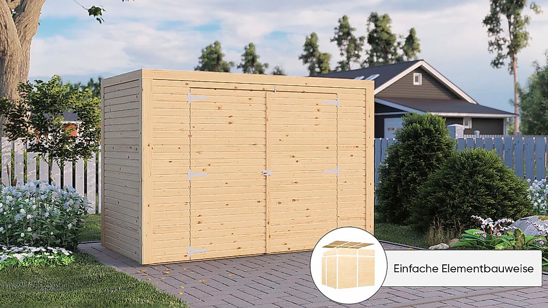 KONIFERA Fahrradbox "Bike Box" aus Fichte, BxTxH: 207x103x143 cm günstig online kaufen