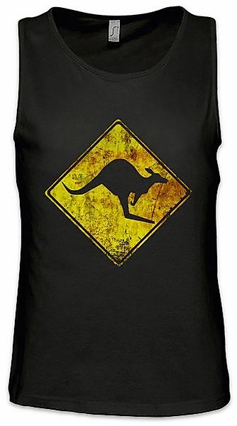 Urban Backwoods Tanktop Kangaroos Crossing Vintage Logo Sign Ärmelloses T-S günstig online kaufen