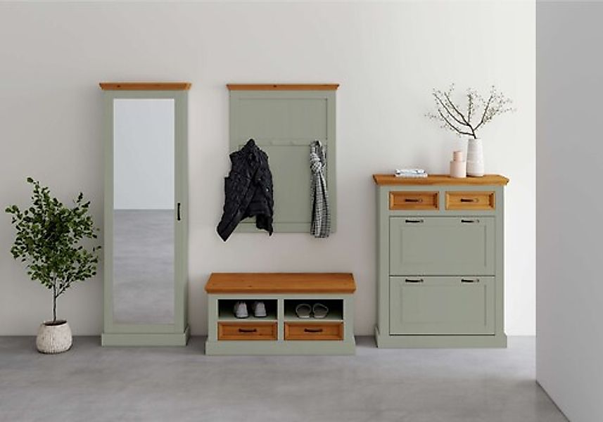 OTTO home Schuhkommode "Selma" mit 2 Klappen u. 2 Schubkästen, Breite 90 cm günstig online kaufen