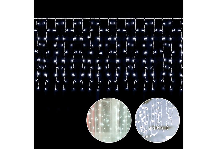 Salcar LED-Lichtervorhang LED Lichterkette Eisregenvorhang Außen, 8 Beleuch günstig online kaufen