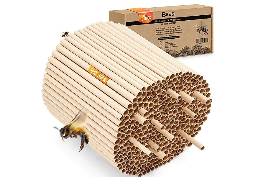 BEESI Insektenhotel 600x Nisthülsen aus Pappe 15 cm lang Durchmesser 6 UND günstig online kaufen