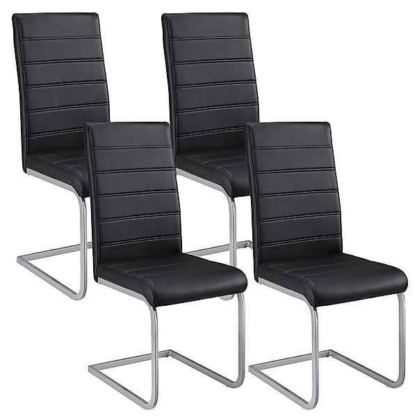 Juskys Freischwinger Vegas, hohe Rückenlehne, pflegeleicht, günstig online kaufen