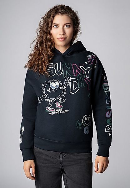 SUBLEVEL Kapuzenpullover Damen Hoodie mit auffälligen Prints Sweater, Kapuz günstig online kaufen
