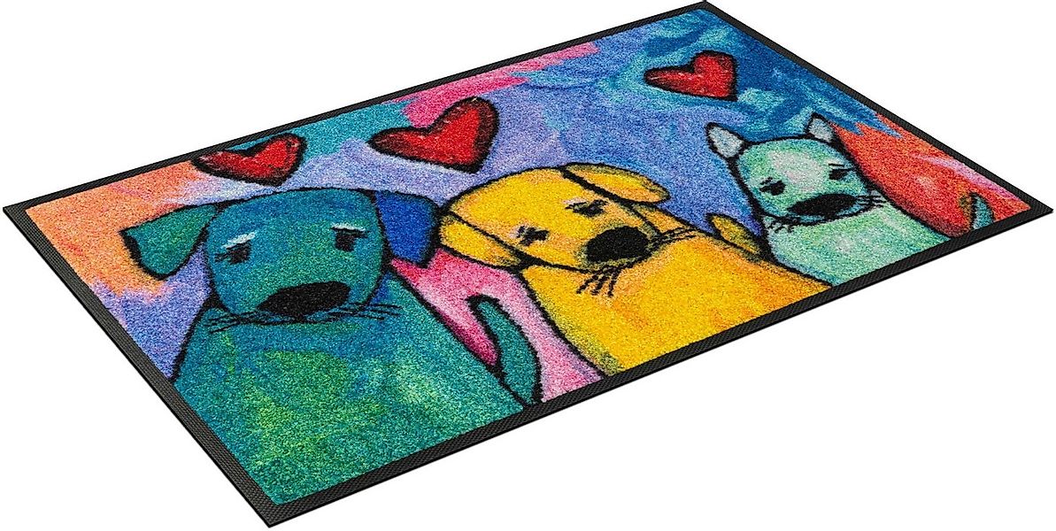 wash+dry by Kleen-Tex Fußmatte Doggies, rechteckig, Höhe: 7 mm, Schmutzfang günstig online kaufen