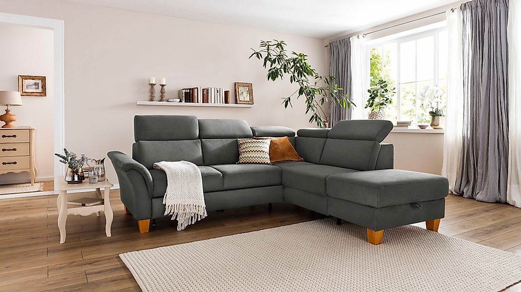 Home affaire Ecksofa »Conville L-Form«, Federkern, wahlweise mit Bettfunkti günstig online kaufen