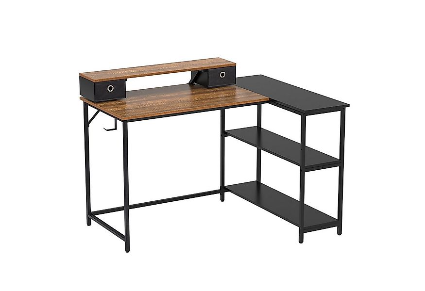 Mondeer Eckschreibtisch L-Förmiger Computertisch, mit 2 Regalen links oder günstig online kaufen