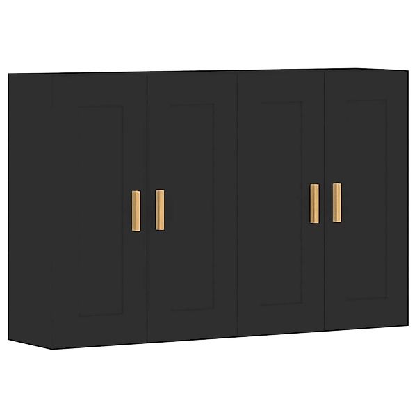 vidaXL Wandschränke 2 Stk Schwarz Holzwerkstoff 3197978 günstig online kaufen
