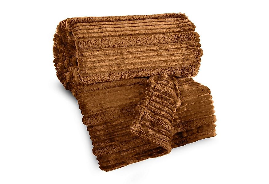 Wohndecke NINA, Eurofirany, Kuscheldecke mit Streifen-Steppung Gestreifte D günstig online kaufen