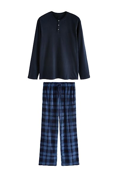 Next Pyjama Strukturierter Schlafanzug mit langem günstig online kaufen