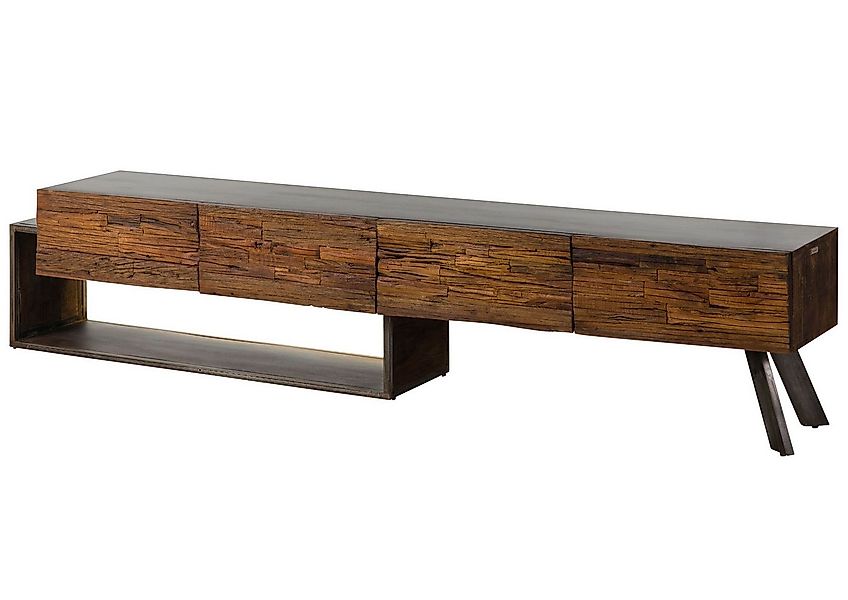 Massivmoebel24 Lowboard (Massivholz), Akazie / Altholz 240x40x50 braun lack günstig online kaufen