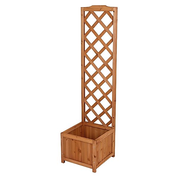 Spetebo Pflanzkübel Holz Blumenkasten mit Spalier günstig online kaufen