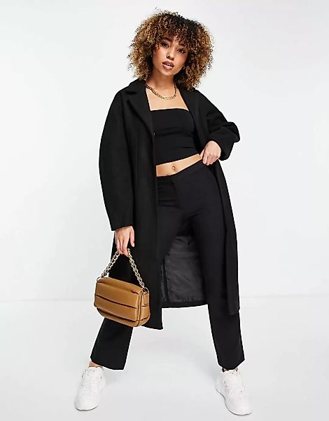 NA-KD – Taillierter Mantel in Schwarz günstig online kaufen