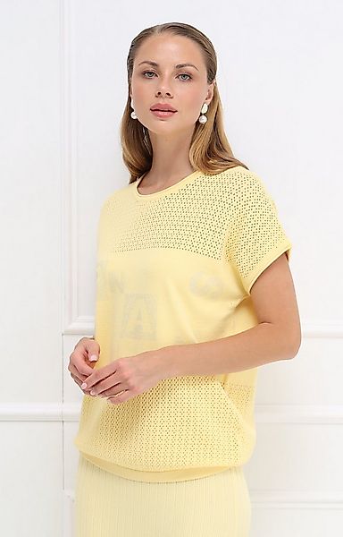 Passioni T-Shirt aus Strick mit Strassdetails günstig online kaufen