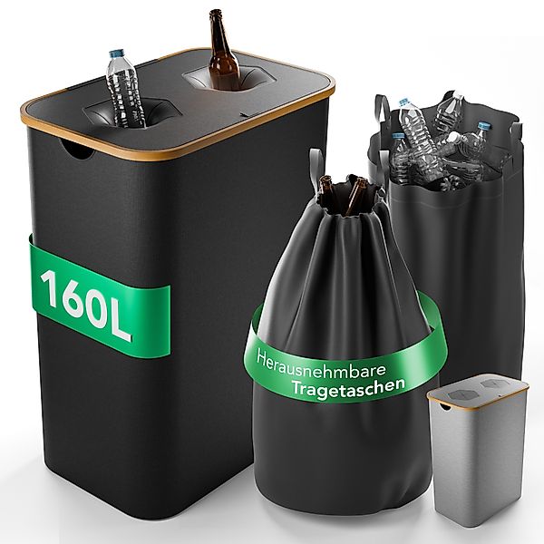 NewHabitat Flaschenkorb Pfandflaschen Sammelbehälter inkl. 2x günstig online kaufen