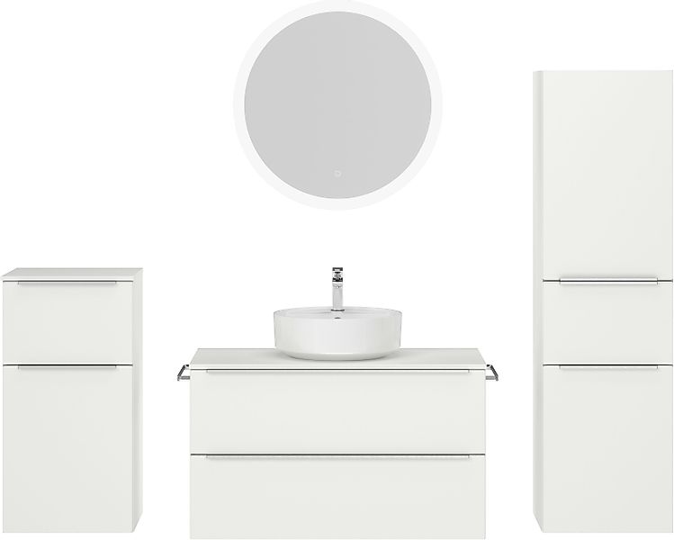nobilia® Badmöbel-Set »Alvene«, (4 St., vormontiert, mit Soft-Close), inkl. günstig online kaufen