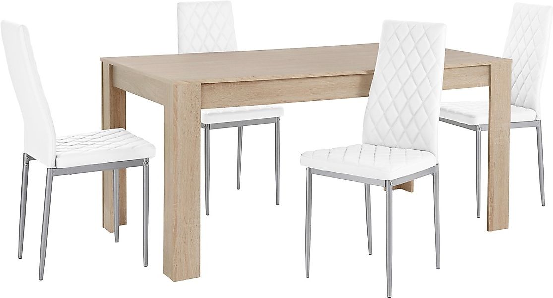 INOSIGN Essgruppe »Lynn160/Brooke«, (Set, 5 tlg.), Tisch mit 4 Stühlen günstig online kaufen