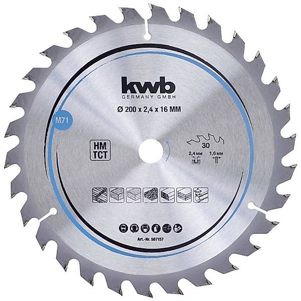 kwb Kreissägeblatt Span-Platten Kreissäge-Blatt, Holz-/Hartholz, 200 günstig online kaufen
