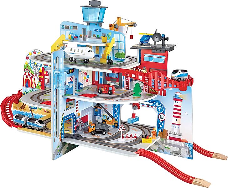 Hape Spielzeug-Eisenbahn Mega City Eisenbahn, (Set) günstig online kaufen