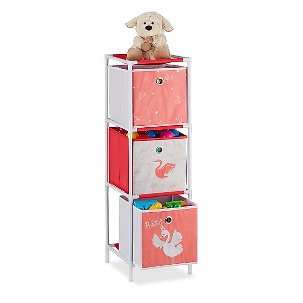 relaxdays Steckregal Kinderregal Schwan mit Boxen, günstig online kaufen