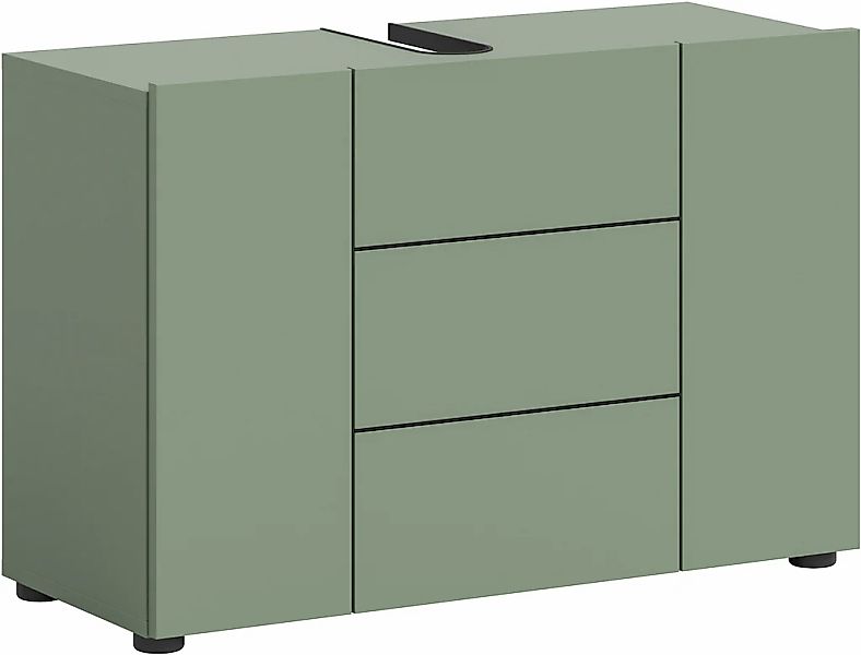 welltime Waschbeckenunterschrank "BIEL, Breite: 82 cm, 3 Türen, 4 Fächer, S günstig online kaufen