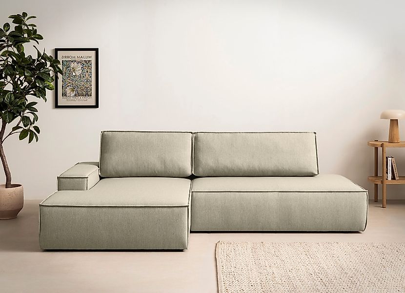 Home affaire Ecksofa "SHERWOOD, Schlafsofa in L-Form offen (275cm), Cord, L günstig online kaufen