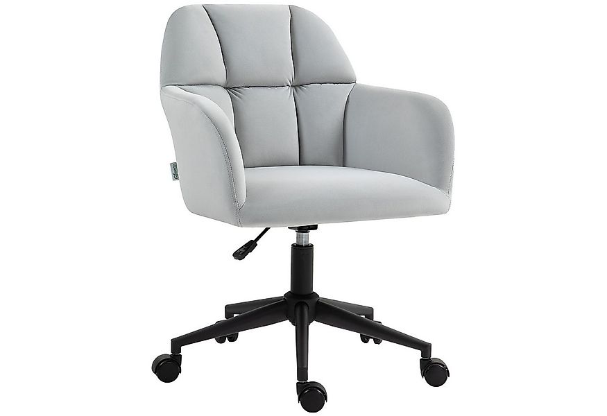 Vinsetto Bürostuhl mit Rollen, Ergonomischer Drehstuhl mit Samt-Optik (Dreh günstig online kaufen