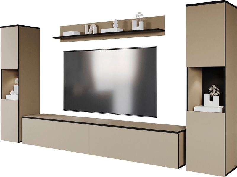 INOSIGN Wohnwand PARIS, Vitrine Türanschlag links/rechts günstig online kaufen