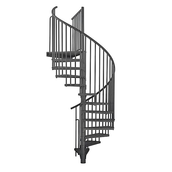 Minka Außentreppe Rondo Zink Ø 120 cm Anthrazit Geschosshöhe bis 305 cm günstig online kaufen