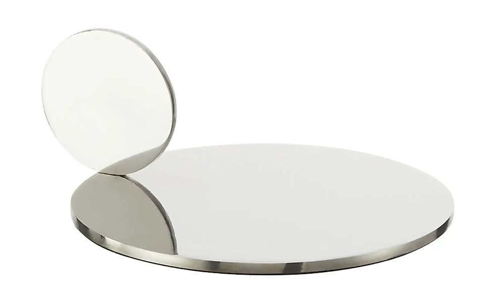 HOME STORY Kerzenteller   ¦ silber ¦ Edelstahl ¦ Maße (cm): H: 4  Ø: 10 Acc günstig online kaufen