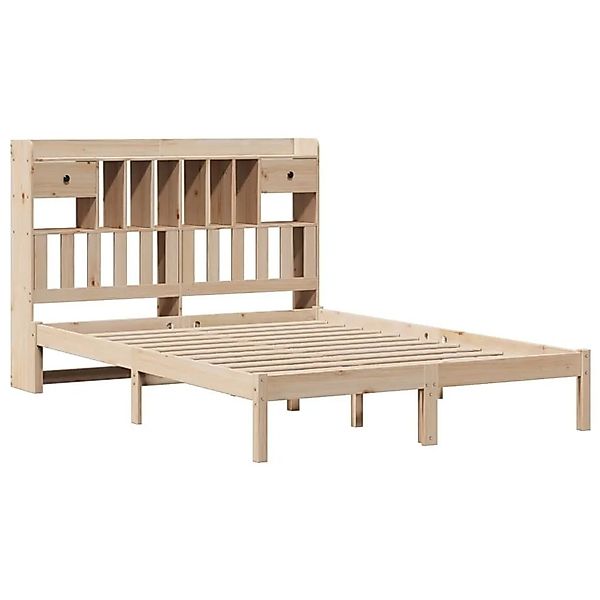 vidaXL Massivholzbett mit Regal ohne Matratze 140x190 cm Kiefernholz 332161 günstig online kaufen